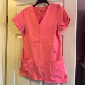 Pink scrub top